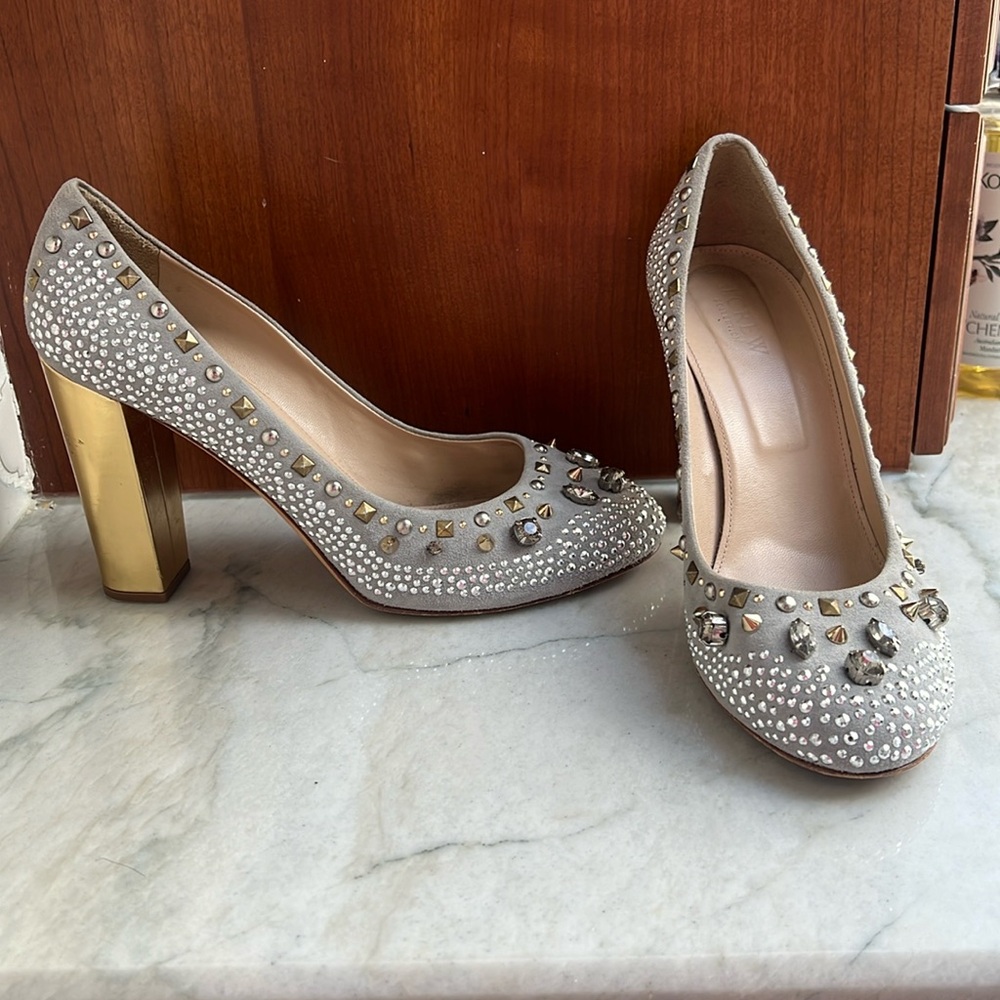 J.Crew Collection Jeweled Heels